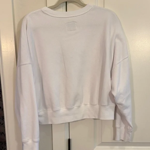 Abercrombie & Fitch White Sunday Crewneck 🇫🇷 French Riviera Large - Picture 4 of 4